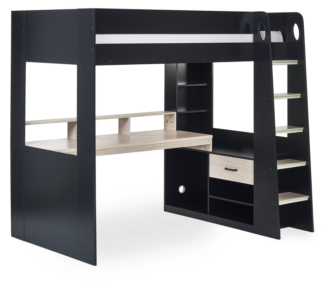 Blaze Gaming Highsleeper - Black And Pale Wood