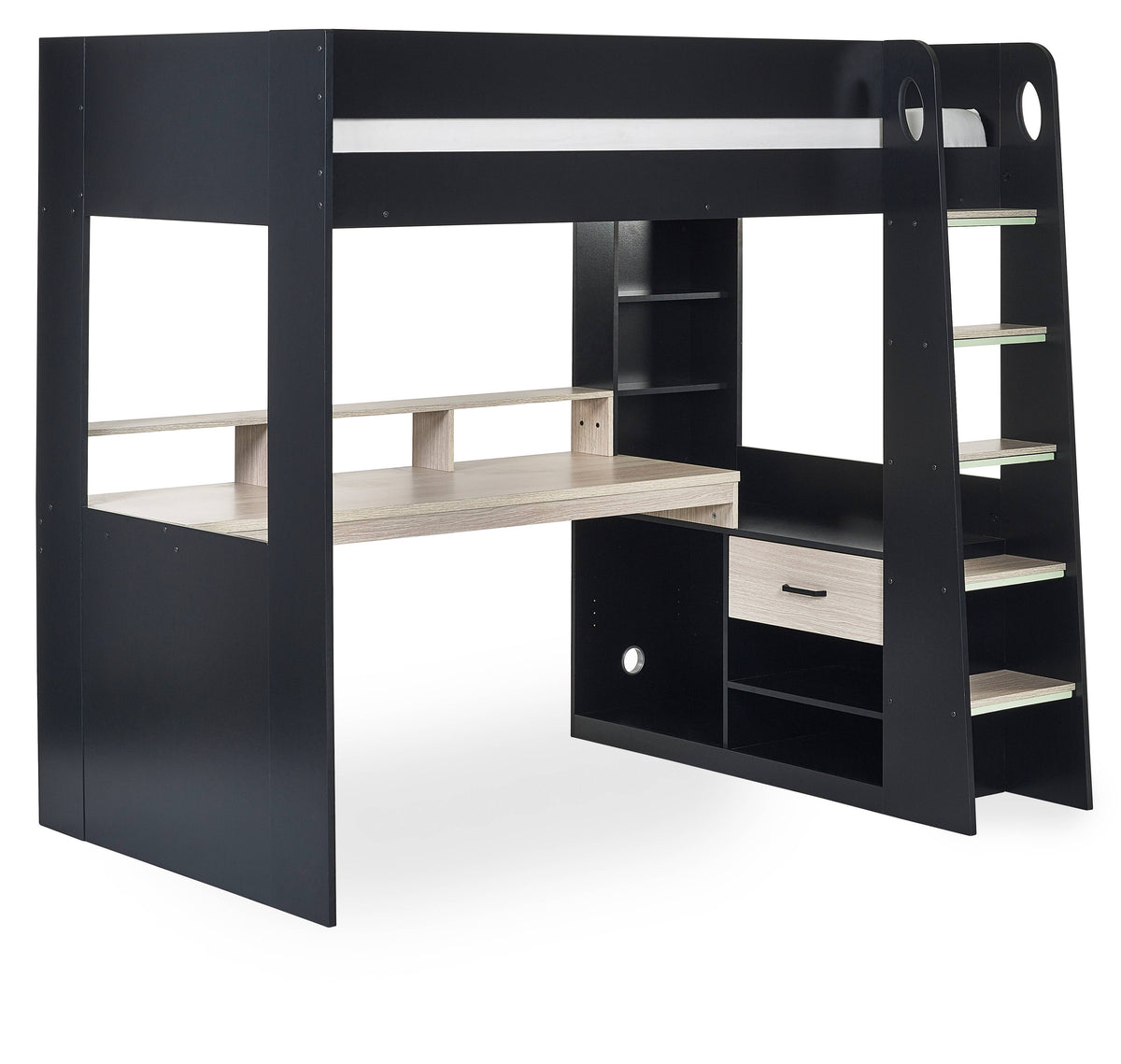 Blaze Gaming Highsleeper - Black And Pale Wood