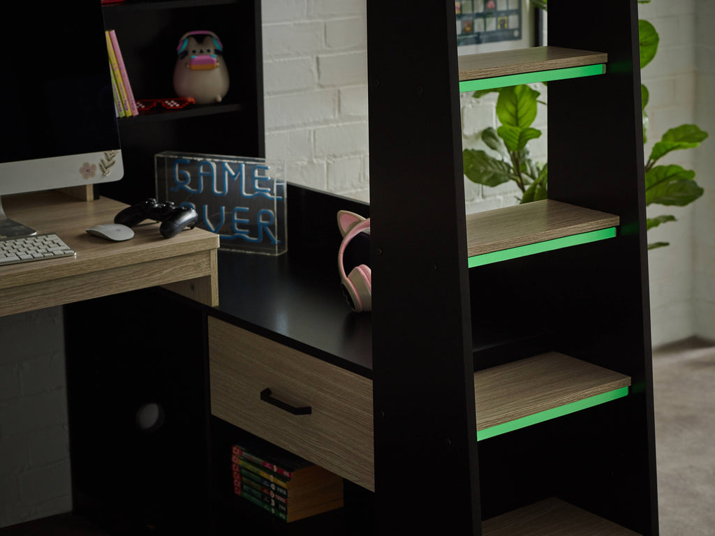Blaze Gaming Highsleeper - Black And Pale Wood