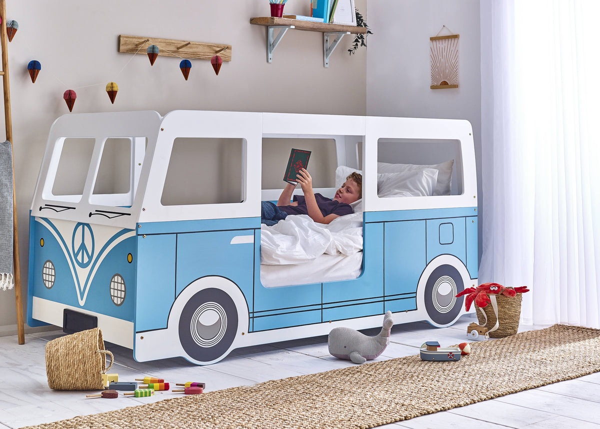 Campervan Bed - Light Blue