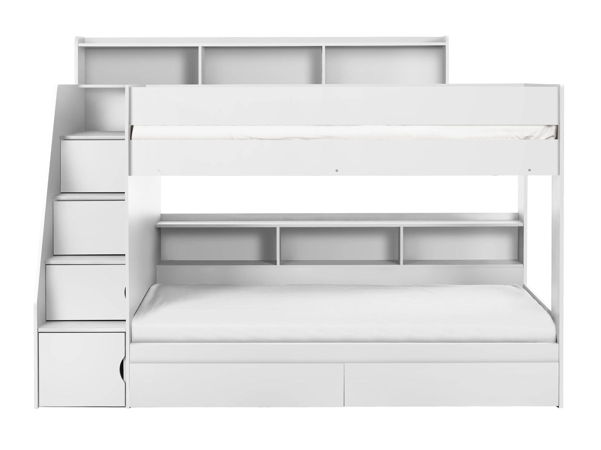 Camelot Staircase Bunk - All White