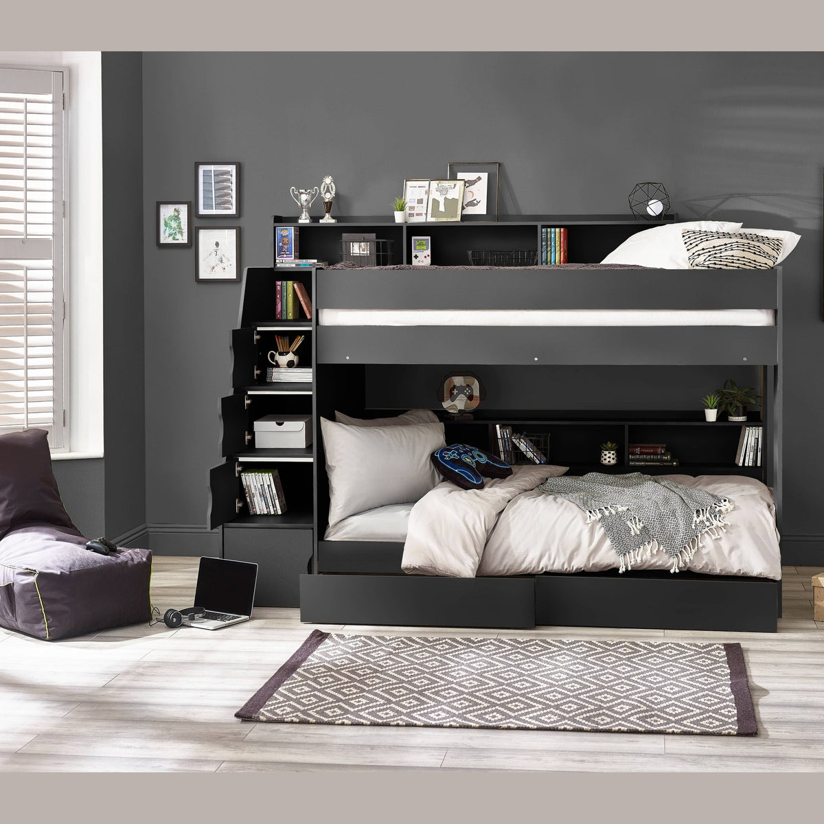 Camelot Staircase Bunk - Anthracite