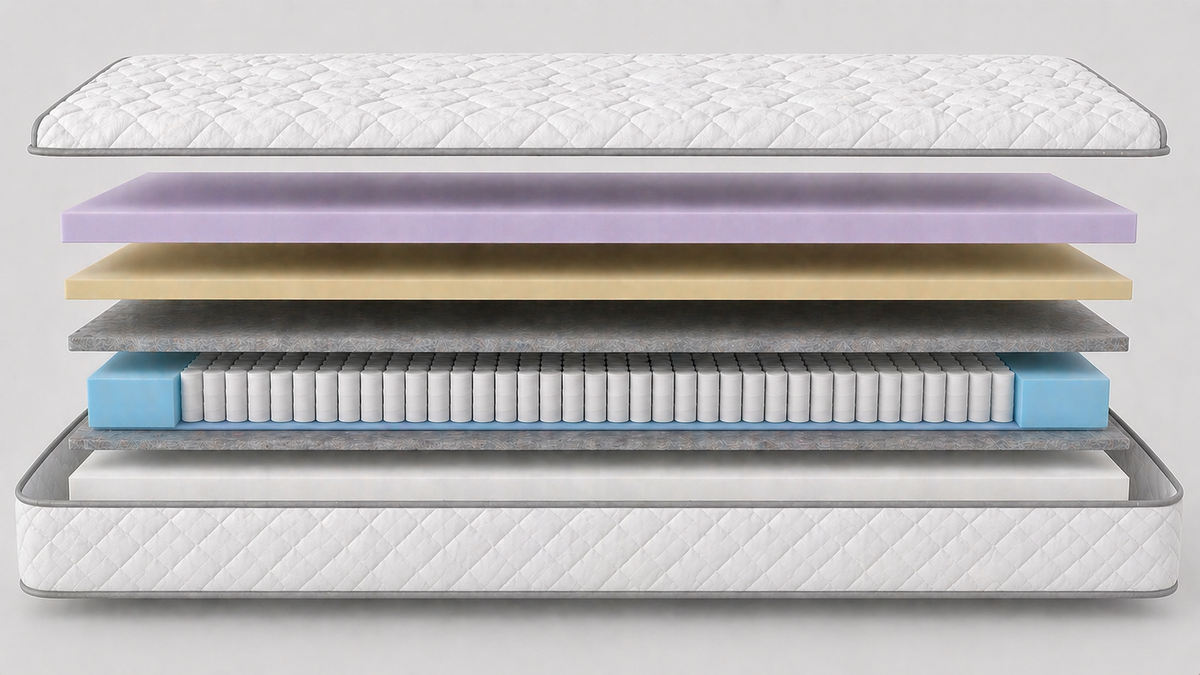 1000 Pocket Spring Mattress for Adjustable Beds Support Comfort Pressure Relief Breathable
