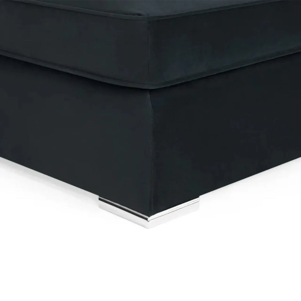Belgravia Slate Velvet Fabric Corner U Shape Sofa