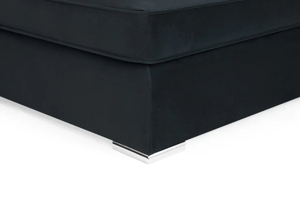 Belgravia Slate Velvet Fabric Corner U Shape Sofa