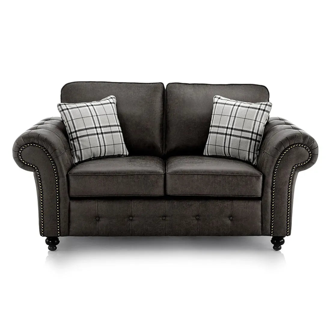 Oakland Chesterfield Sofa Suede 2 Seater