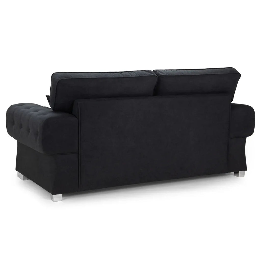 Verona Fabric Sofa FullBack 3 Seater And 2 Seater Set Grey Or Black