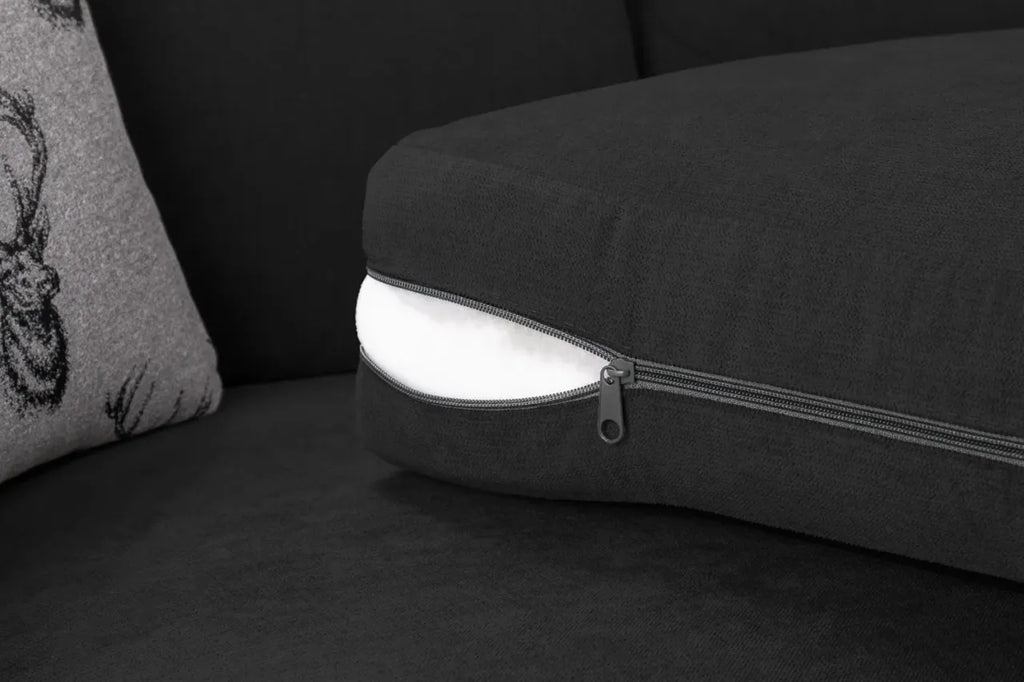 Verona Fabric Sofa FullBack 3 Seater And 2 Seater Set Grey Or Black