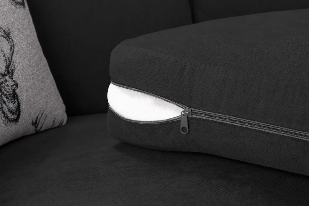 Verona Fabric Sofa FullBack 3 Seater And 2 Seater Set Grey Or Black