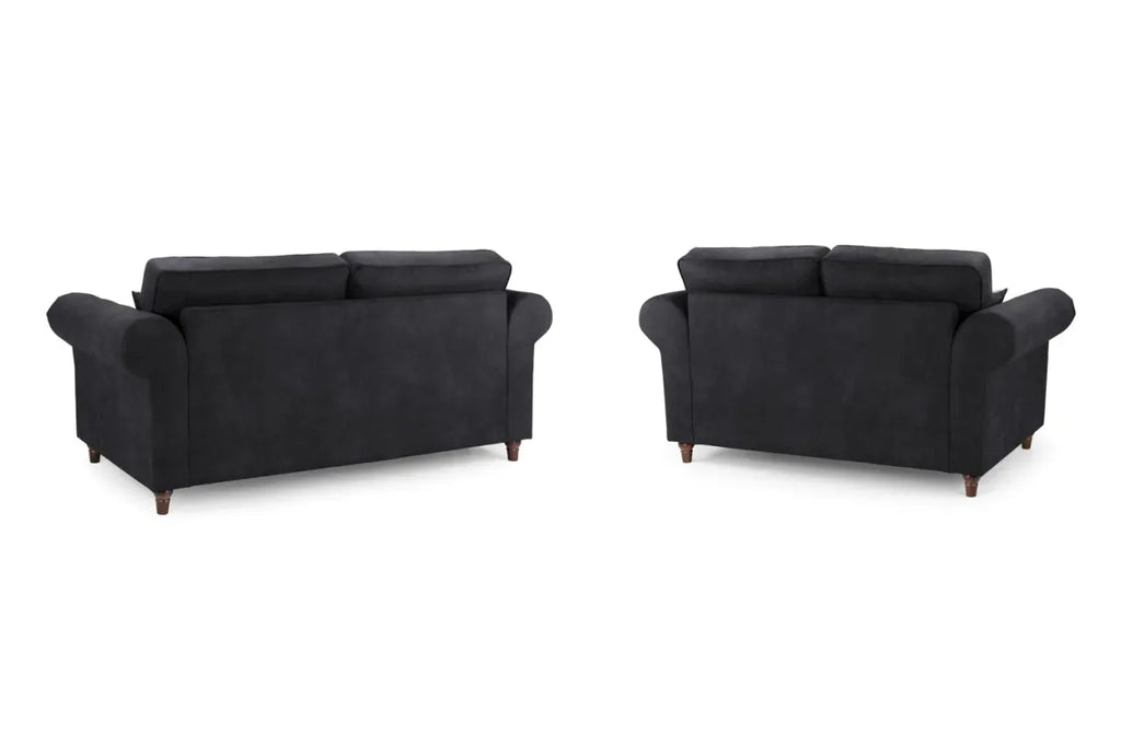 Oakland Chesterfield Sofa Suede 3 Seater and 2 Seater Set