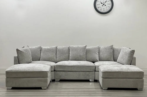 Belgravia U Shape Beige Fabric Sofa