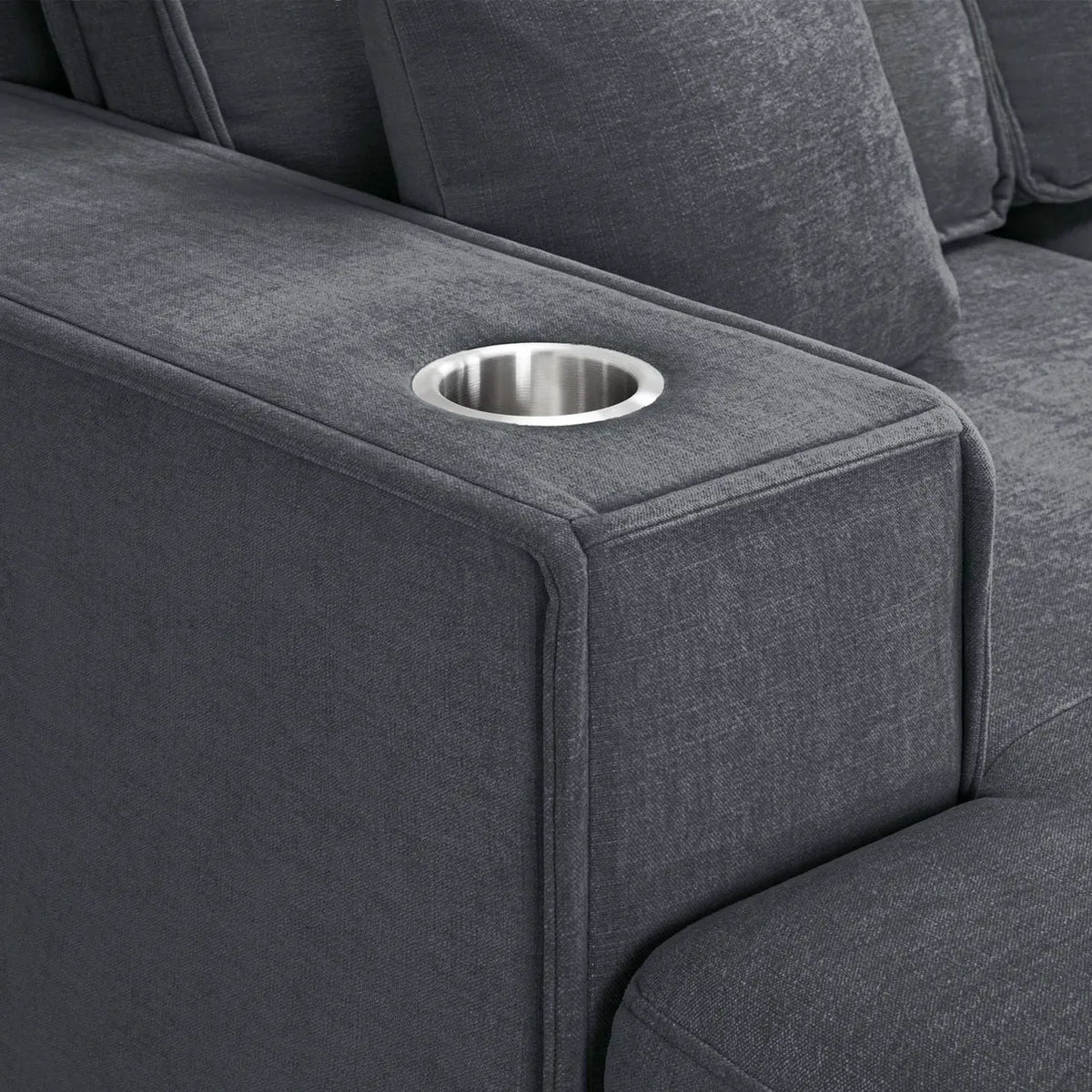 Milian Grey U-Shape Corner Sofa Bed with Storage | Large Family Sofabed