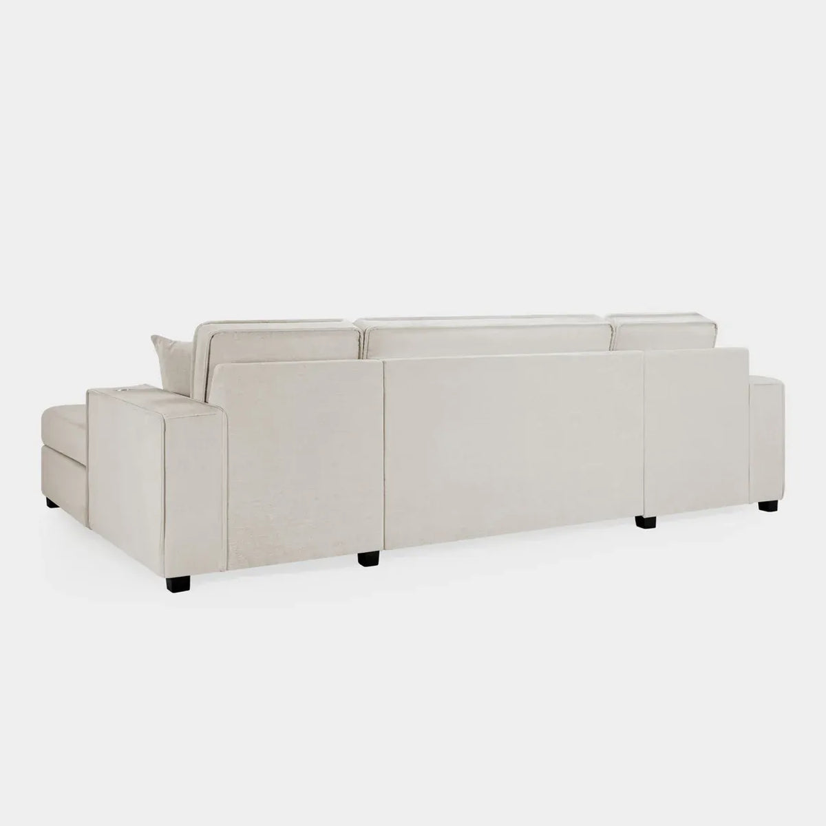 Milian Grey U-Shape Corner Sofa Bed with Storage | Large Family Sofabed