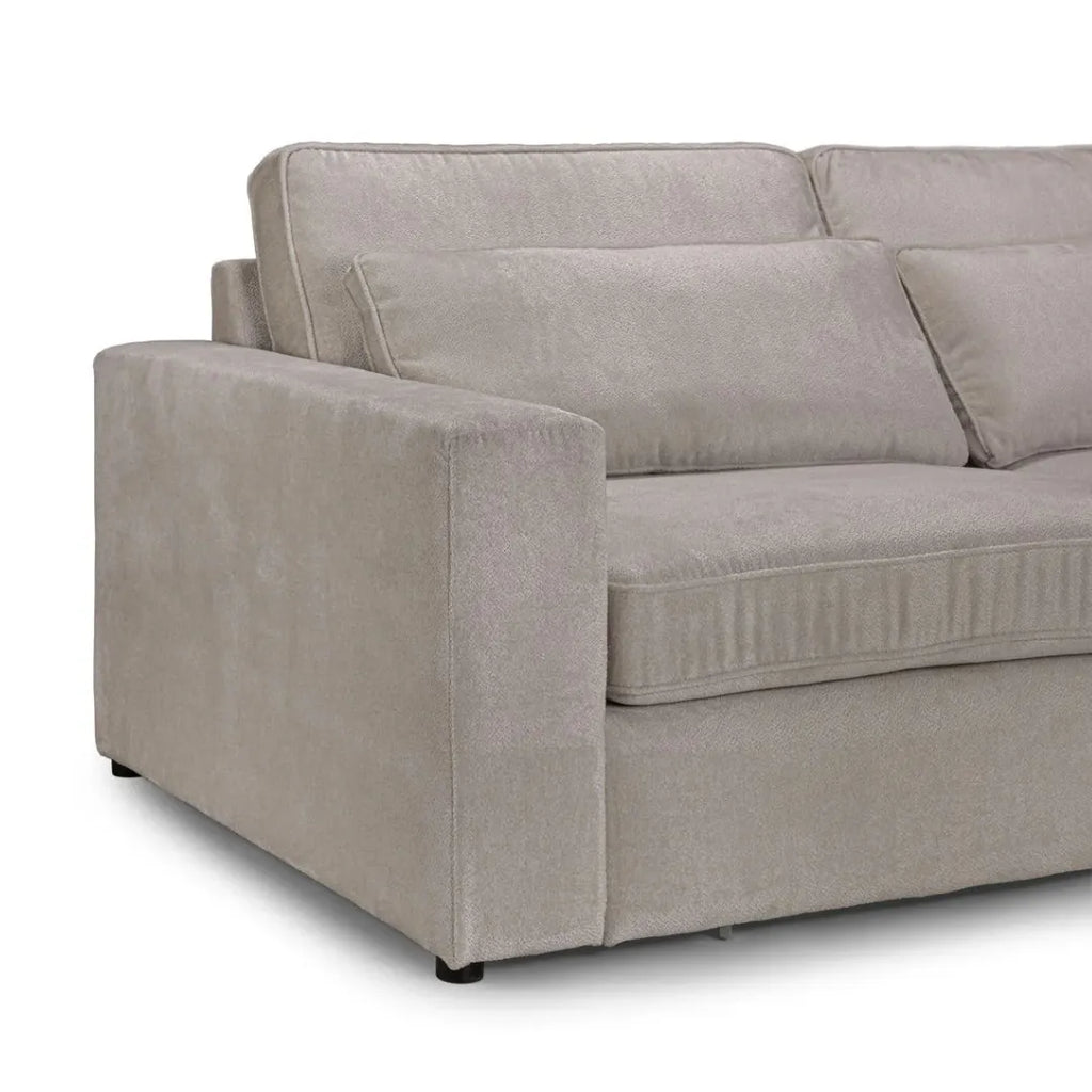 Kiana Modular Sectional Fabric Corner Sofa with Footstool