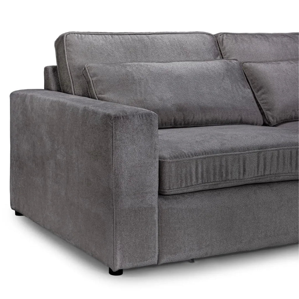 Kiana Modular Sectional Fabric Corner Sofa with Footstool