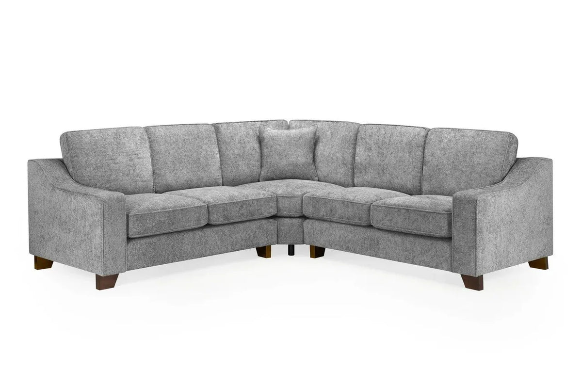 Nebraska Slate Large Corner Sofa – Spacious Fabric Corner Sofa