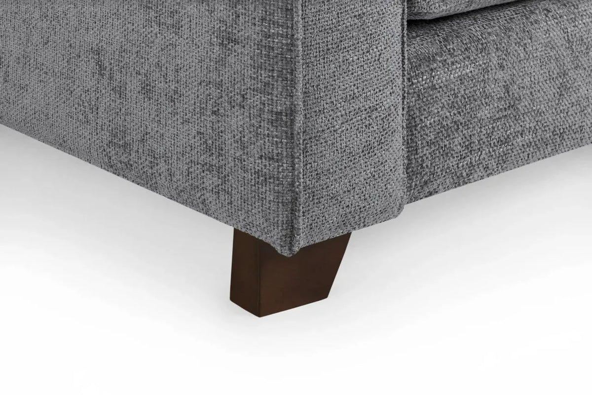 Nebraska Slate Large Corner Sofa – Spacious Fabric Corner Sofa