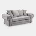 Verona Fabric Sofa Scatterback 3 Seater Grey Or Black