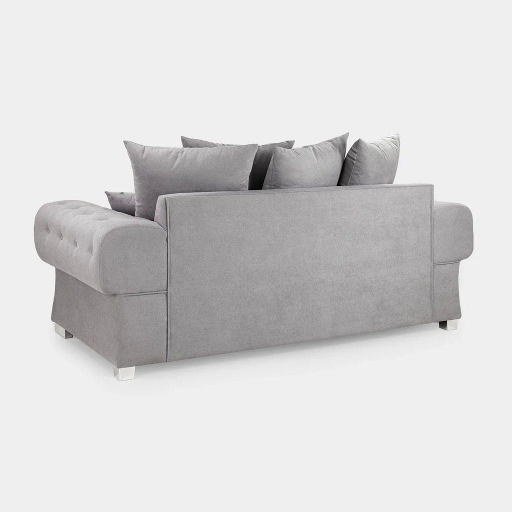 Verona Fabric Sofa Scatterback 3 Seater Grey Or Black