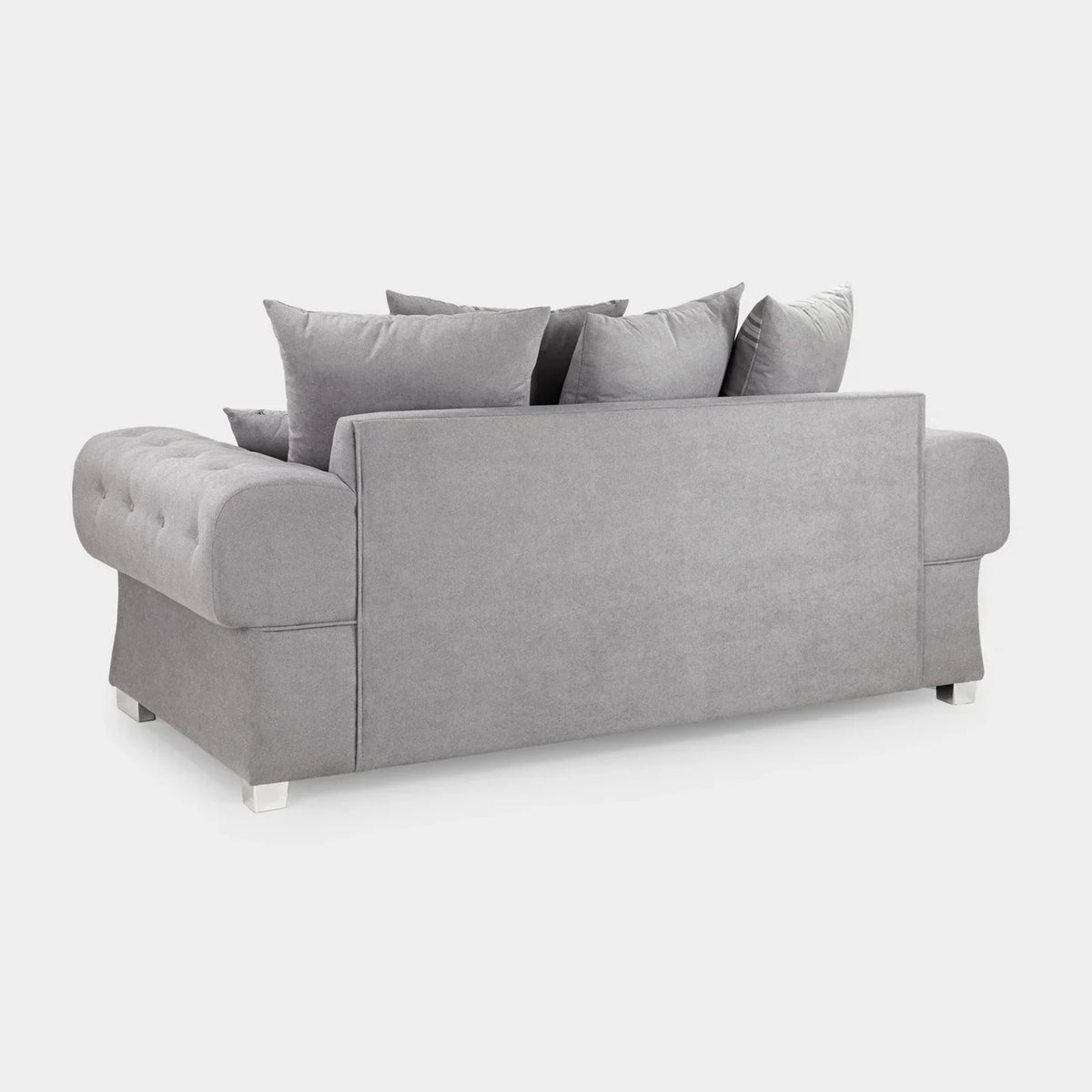 Verona Fabric Sofa Scatterback 3 Seater Grey Or Black