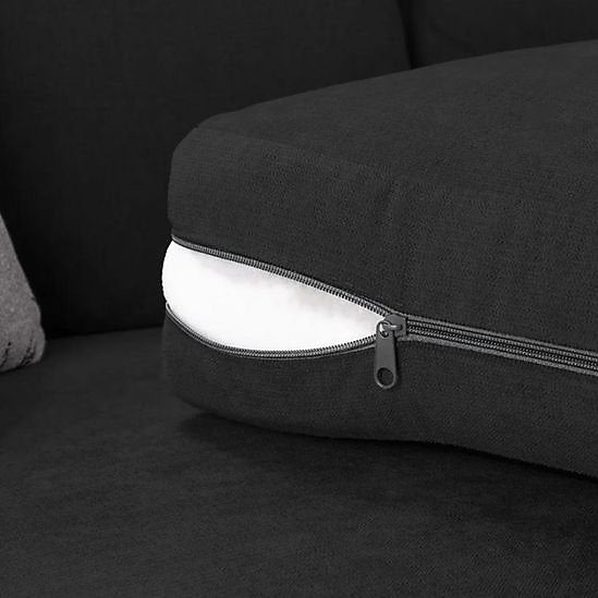 Verona Fabric Sofa Scatterback 3 Seater Grey Or Black