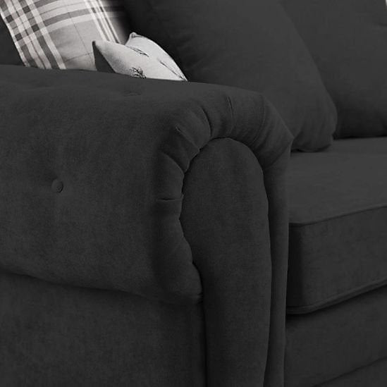 Verona Fabric Sofa Scatterback 3 Seater Grey Or Black