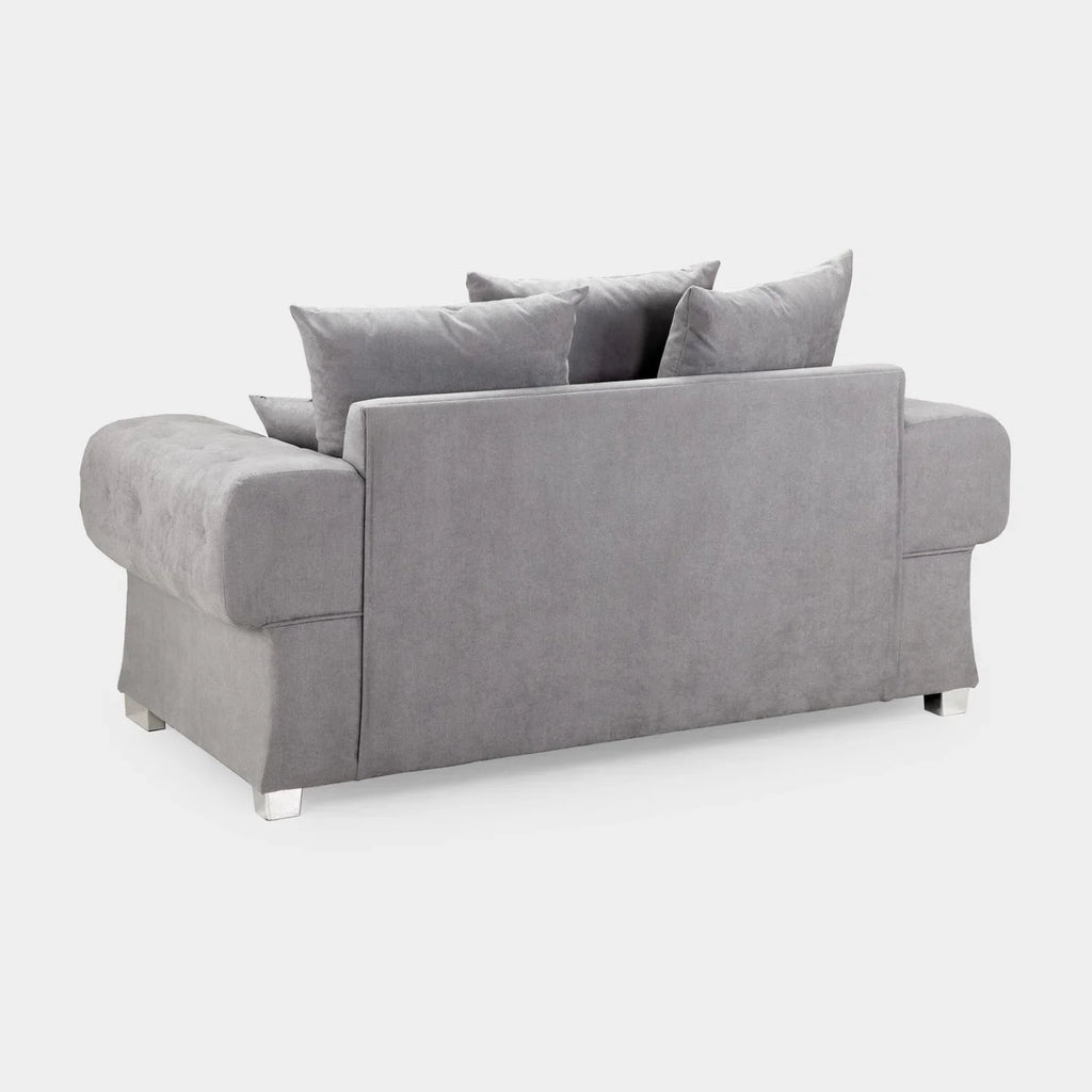 Verona Fabric Sofa Scatterback 2 Seater Grey Or Black