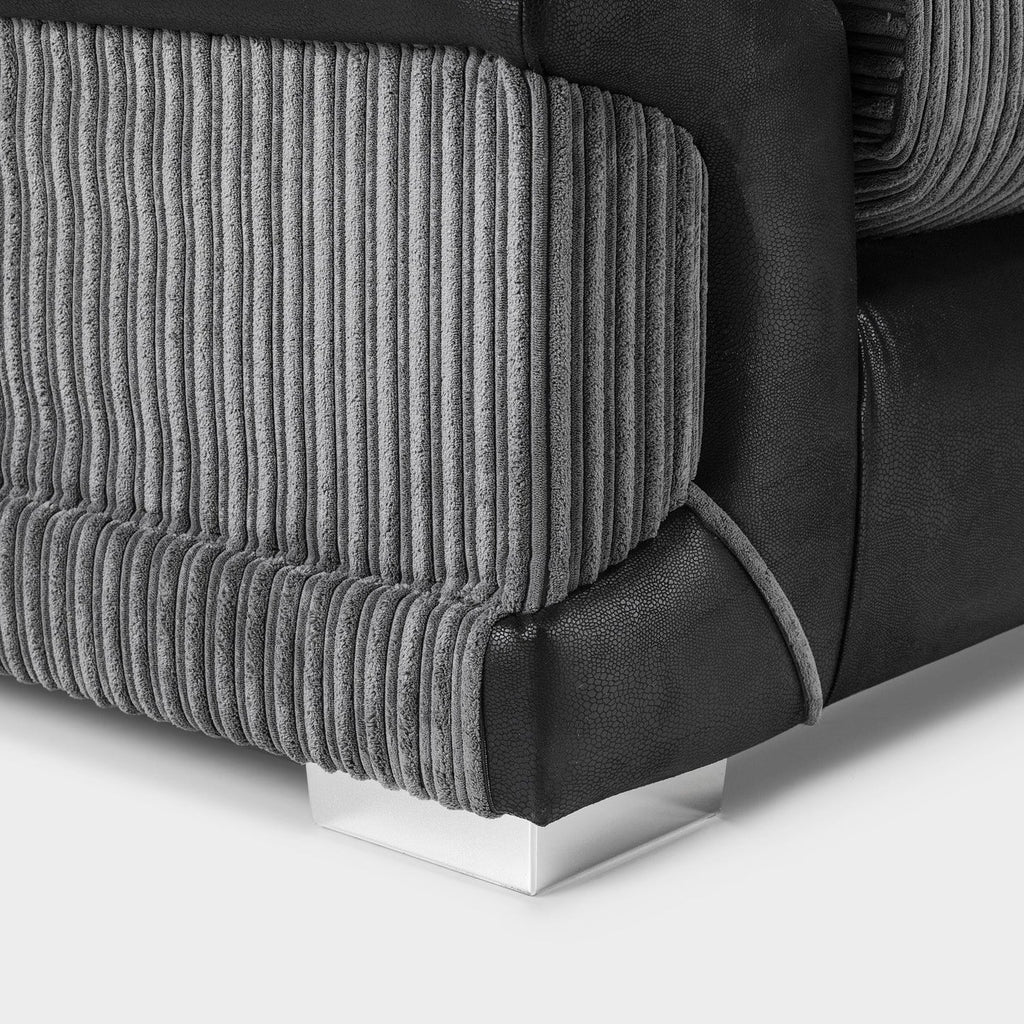 Logan Grey/Black 2 Seater Sofa