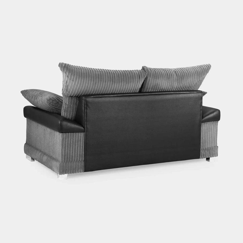 Logan Grey/Black 2 Seater Sofa