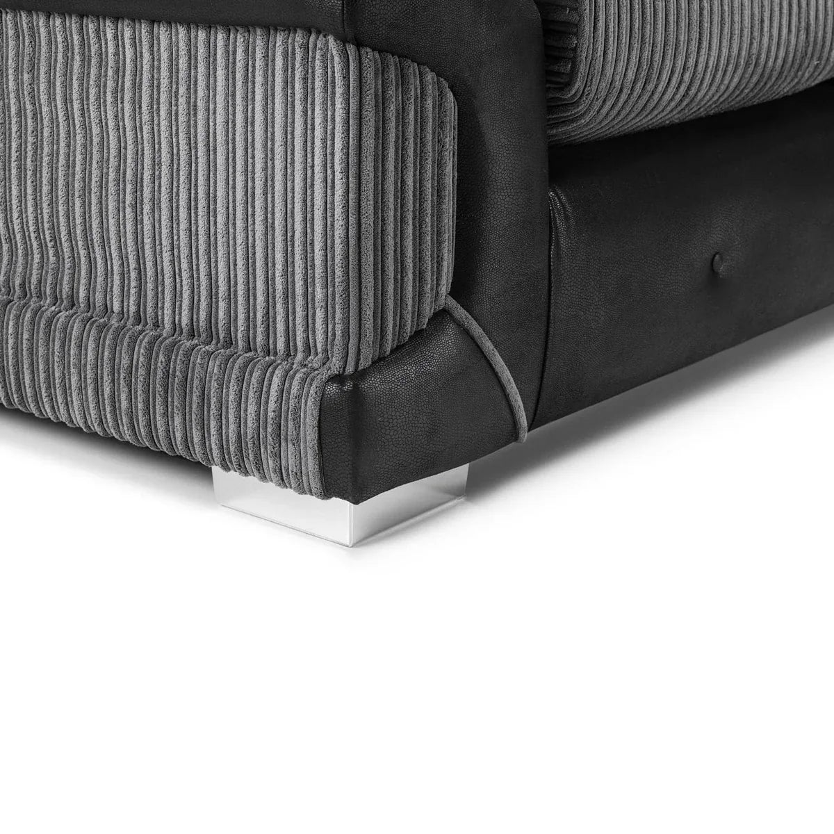 Logan Grey & Black 3 + 2 Sofa Set – Luxury Fabric Sofa Suite with Plush Comfort
