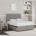 Marco Bed Divan Base And Headboard | GREY