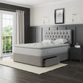 London Bed Divan Base And Headboard | SILVER