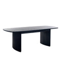 Louis Black Fluted Extending Dining Table