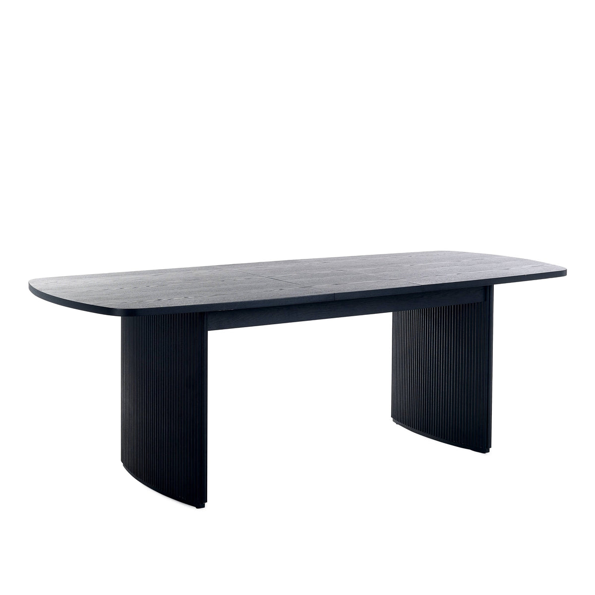Louis Black Fluted Extending Dining Table