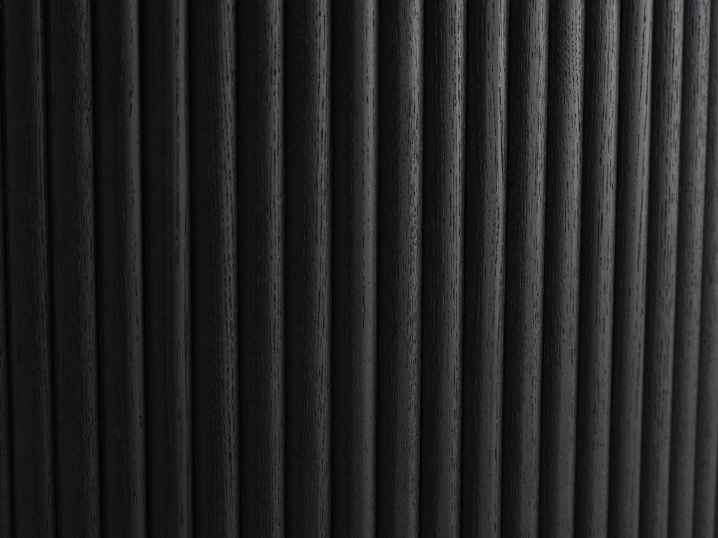 Louis Black Fluted Extending Dining Table
