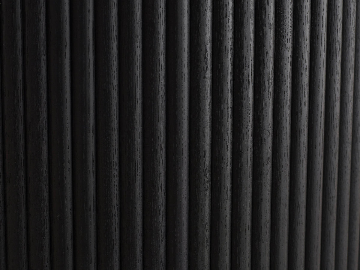 Louis Black Fluted Extending Dining Table