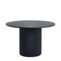 Louis Black Fluted Round Dining Table