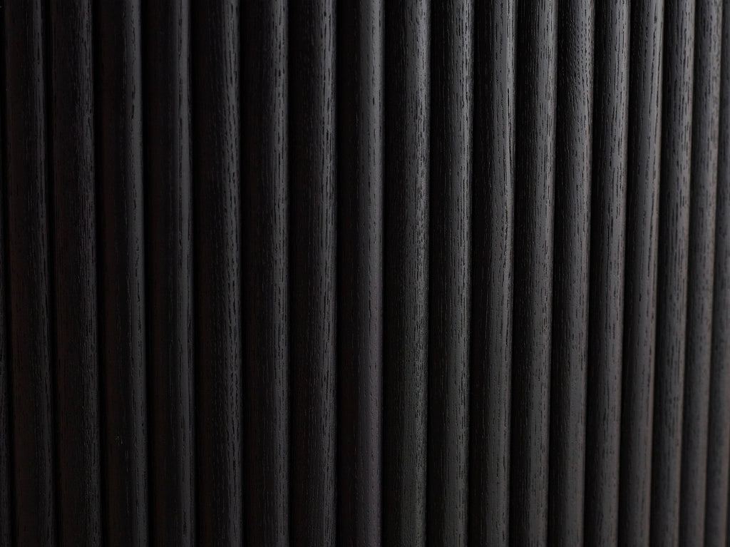 Louis Black Fluted Round Dining Table