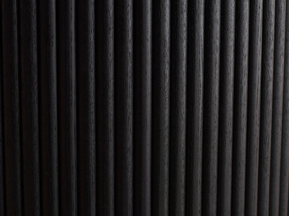 Louis Black Fluted Round Dining Table