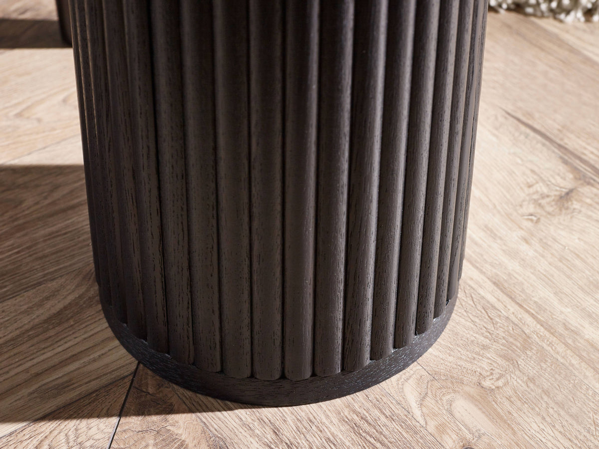 Louis Black Fluted Drinks Table