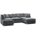 Belgravia U Shape Grey Fabric Sofa