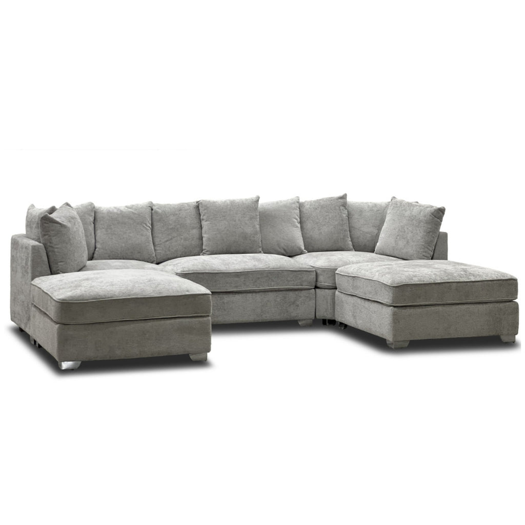 Belgravia U Shape Truffle Fabric Sofa