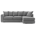 Monaco Plush Velvet Corner Sofa – Luxury Right Hand Chaise Sofa
