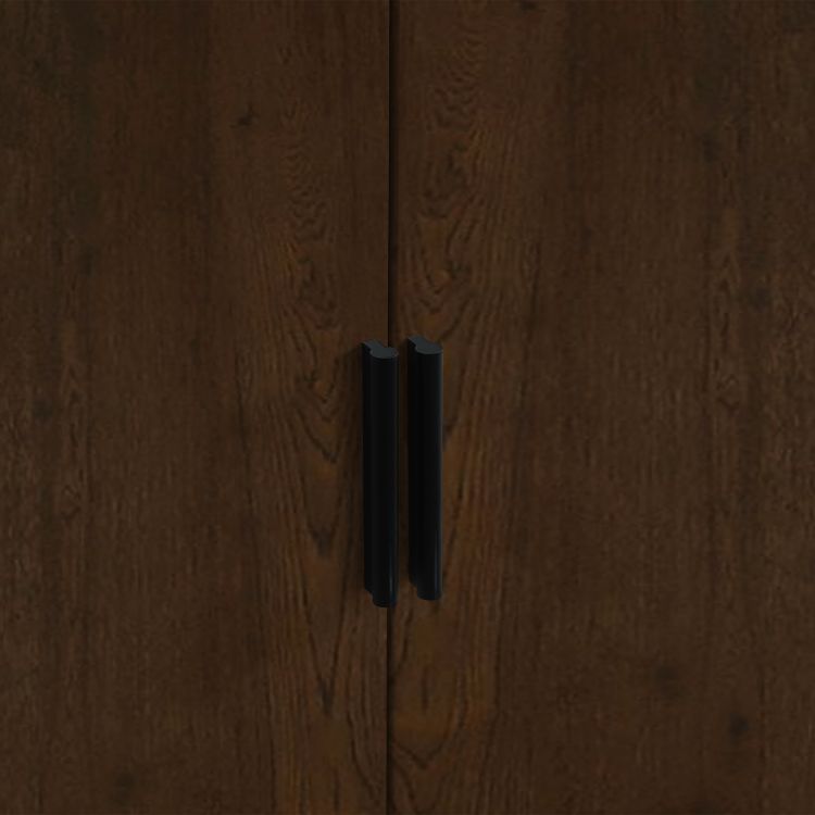 Alba 2 Door Wardrobe - Walnut/Black