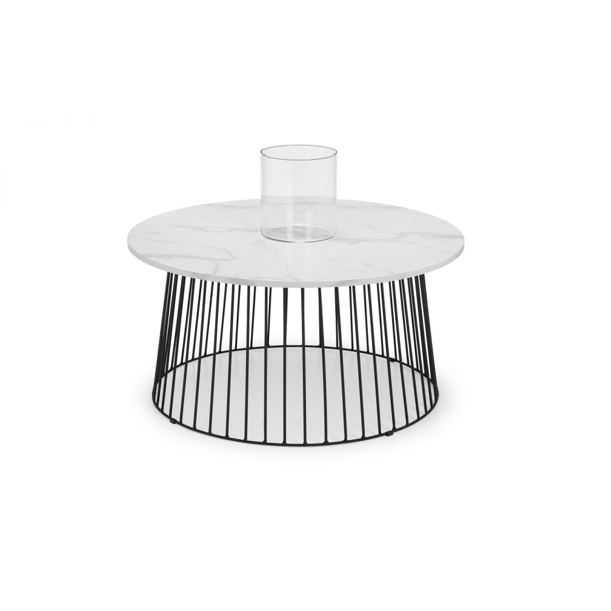 Broadway Round Coffee Table - White Marble