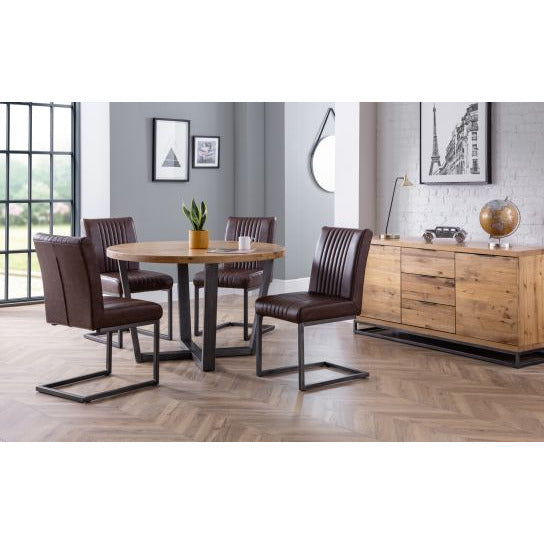 Brooklyn Round Table - Dark Oak