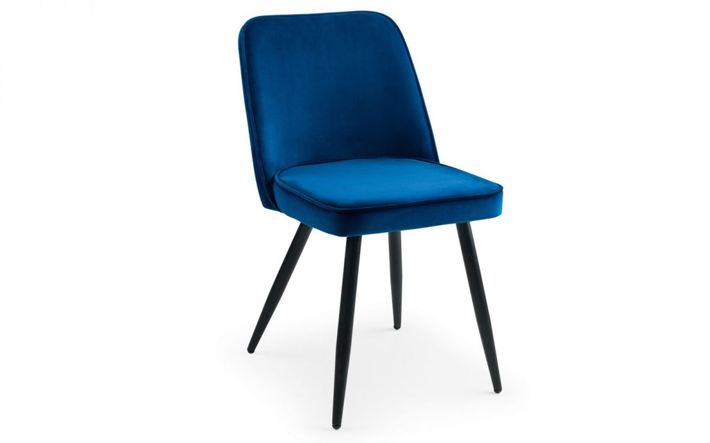 Berwick Round Table & 4 Burgess Blue Chairs