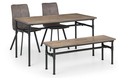 Carnegie Dining Table, Bench & 2 Monroe Chairs