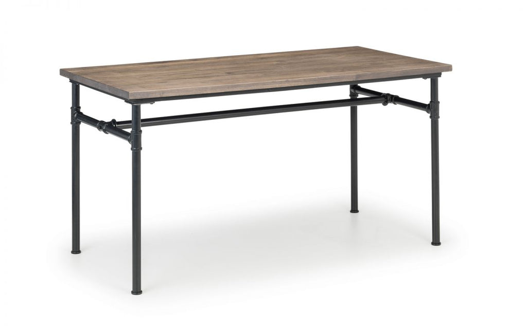 Carnegie Dining Table, Bench & 2 Luxe Blue Chairs