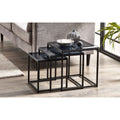 Chicago Nest of 3 Tables - Smoked Glass